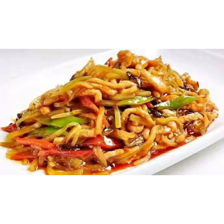 куриное соломкой филе с овощами острое в кисло-сладком соусе